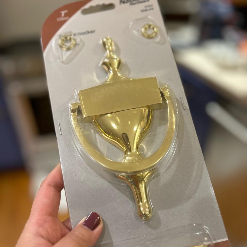 7” Gold Tone Door Knocker - Brand New